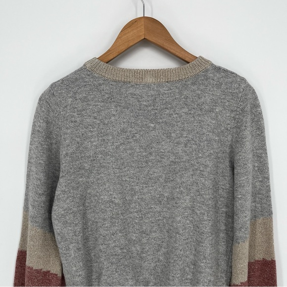 Cupcakes & Cashmere Greenville Colorblock Sweater Grey Pink - Size S - Picture 9 of 11